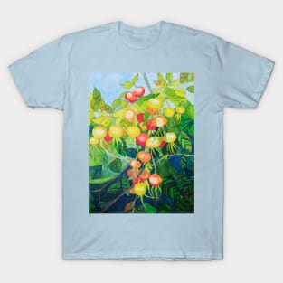 Rosehips watercolour painting T-Shirt